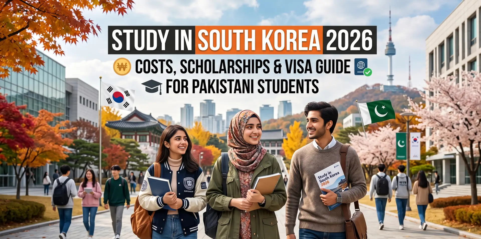 Study in South Korea 2026: Costs, Scholarships & Visa Guide for Pakistani Students Study in South Korea 2026: Costs, Scholarships & Visa Guide for Pakistani Student