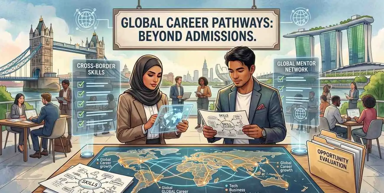Modern 3D illustration showing a group of diverse international F-1 students reacting with shock to a holographic data reveal titled 'THE SHOCKING TRUTH: FORDHAM ACCEPTANCE RATE 2026 EXPOSED!' set against the Fordham Rose Hill campus.