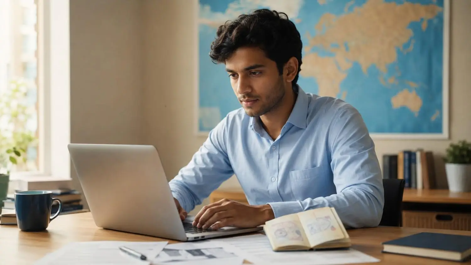 resume-guide-2026.jpgInternational student listing study abroad on resume with laptop and passport