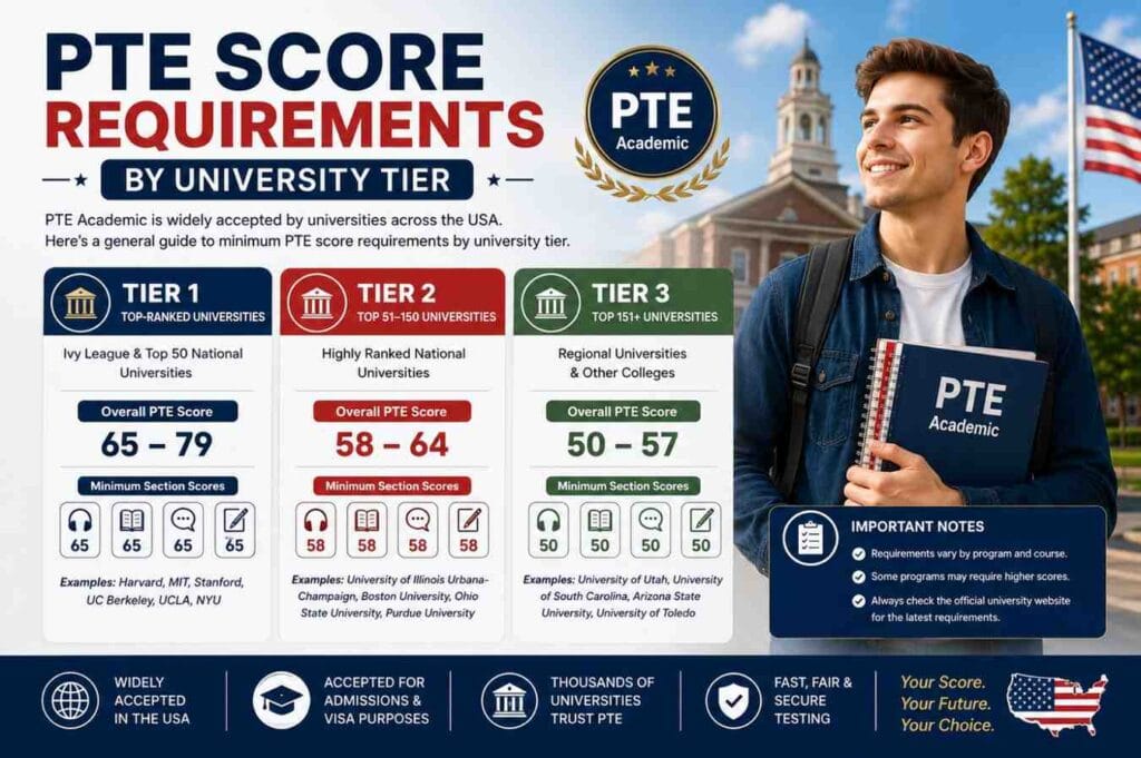 PTE Accepted Universities in USA