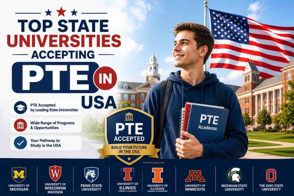 PTE Accepted Universities in USA 2026