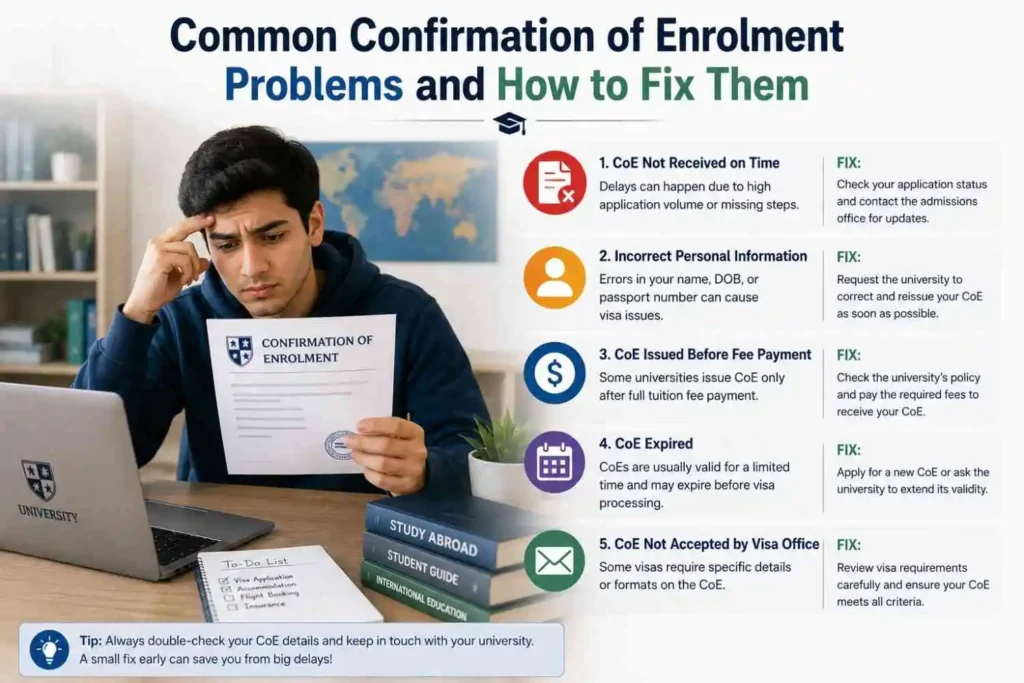 Common Confirmation of Enrolment problems and solutions for international students